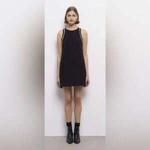 The Kooples Black Ribbed Sheath Mini Dress